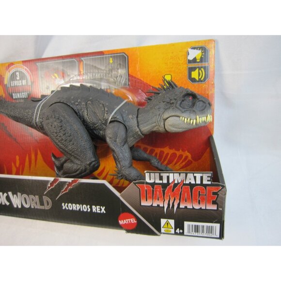 Jurassic World Ultimate Damage Scorpios Rex Dinosaur Toy Figure - New - Picture 3 of 11
